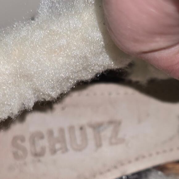 Schutz Lucille Lug Sole Leopard Print Faux Shearling Lined Ankle BootSize 7.5 B - Picture 11 of 12